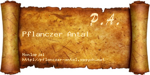 Pflanczer Antal névjegykártya